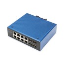 DIGITUS DN-651153 8x GbE Lan port 4x SFP port PoE 200W menedzselhető ipari switch DN-651153
