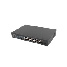 Lanberg Switch menedzsment nélküli, 16x 100Mb PoE+/ 2x 1GB/1X SFP, rackes (250W) RSFE-16P-2C-250 Lanberg Switch menedzsment nélküli, 16x 100Mb PoE+/ 2x 1GB/1X SFP, rackes (250W) RSFE-16P-2C-250