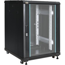 19" 15U 600x600 &aacute;ll&oacute; rack szekr&eacute;ny; lapraszerelt; fekete RS1566