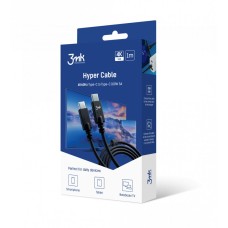 USB 3.0 C-C k&aacute;bel 1m 3mk Hyper 4K 100W CC1-100-4K-01B 3MK464550