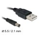 USB-DC jack tápkábel 1m Delock 82197 82197 USB-DC jack tápkábel 1m Delock 82197 82197