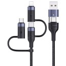 USB töltőkábel A+C - Lightning - microUSB - type-C 1,2m Usams SJ547USB01 SJ547USB01 USB töltőkábel A+C - Lightning - microUSB - type-C 1,2m Usams SJ547USB01 SJ547USB01