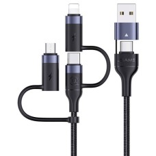 USB t&ouml;ltők&aacute;bel A+C - Lightning - microUSB - type-C 1,2m Usams SJ547USB01 SJ547USB01
