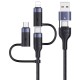 USB töltőkábel A+C - Lightning - microUSB - type-C 1,2m Usams SJ547USB01 SJ547USB01 USB töltőkábel A+C - Lightning - microUSB - type-C 1,2m Usams SJ547USB01 SJ547USB01