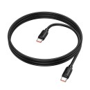 USB 2.0 C-C kábel 1m Hoco X115 Surpass 240W fekete 652018 HC652018 USB 2.0 C-C kábel 1m Hoco X115 Surpass 240W fekete 652018 HC652018