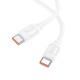 USB 2.0 C-C kábel 1m Hoco X115 Surpass 240W fehér 652025 HC652025 USB 2.0 C-C kábel 1m Hoco X115 Surpass 240W fehér 652025 HC652025