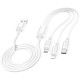 USB töltőkábel C-C+micro+Lightning 1m Hoco X74 767370 HC767370