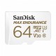 Sandisk 64GB microsSDXC Max Endurance Class 10 U3 V30 adapter nélkül 00186473
