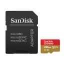 Sandisk 256GB microSDXC Class 10 U3 V30 A2 Extreme + adapterrel 00121587