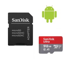 Sandisk 512GB microSDHC Ultra Class 10 UHS-I A1 (Android) + adapterrel 00215424 Sandisk 512GB microSDHC Ultra Class 10 UHS-I A1 (Android) + adapterrel 00215424