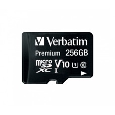 Verbatim 256GB microSDXC Premium U1 Class 10 + adapterrel 44087 Verbatim 256GB microSDXC Premium U1 Class 10 + adapterrel 44087