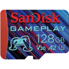 Sandisk 128GB microSDXC Class 10 U3 V30 A2 Extreme Gameplay SDSQXAA-128G-GN6XN