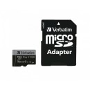 Verbatim 512GB microSDXC Pro Class 10 U3 V30 A2 + adapterrel 47046