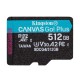 Kingston 512GB microSDXC Canvas Go Plus Gen4 200R Class10 U3 A2 adapter nélküli SDCG4/512GBSP Kingston 512GB microSDXC Canvas Go Plus Gen4 200R Class10 U3 A2 adapter nélküli SDCG4/512GBSP