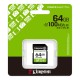 Kingston 64GB SDXC Canvas Select Plus Gen3 Class 10 UHS-I U1 V10 SDS3/64GB