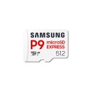 Samsung 512GB microSDXC P9 Express Class 10 U3 V30 A1 adapter nélkül MB-MK512T/WW