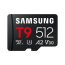 Samsung 512GB microSDXC T9 Class10 U3 V30 A2 adapter nélkül MB-MH512T/WW