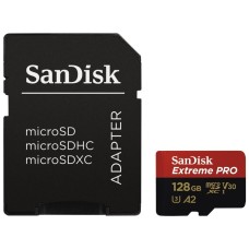 Sandisk 128GB microSDXC Extreme Pro Class 10 UHS-I A2 C10 V30 + adapterrel 00214504 Sandisk 128GB microSDXC Extreme Pro Class 10 UHS-I A2 C10 V30 + adapterrel 00214504