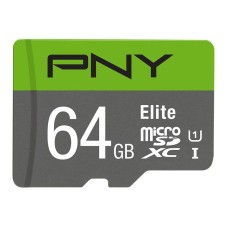 PNY 64GB microSDXC Elite Class 10 UHS-I + adapterrel P-SDUX64U185GW-GE PNY 64GB microSDXC Elite Class 10 UHS-I + adapterrel P-SDUX64U185GW-GE