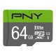 PNY 64GB microSDXC Elite Class 10 UHS-I + adapterrel P-SDUX64U185GW-GE PNY 64GB microSDXC Elite Class 10 UHS-I + adapterrel P-SDUX64U185GW-GE