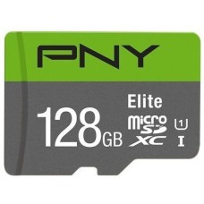 PNY 128GB microSDXC Elite Class 10 UHS-I V10 A1 + adapterrel P-SDU128V11100EL-GE PNY 128GB microSDXC Elite Class 10 UHS-I V10 A1 + adapterrel P-SDU128V11100EL-GE