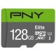 PNY 128GB microSDXC Elite Class 10 UHS-I V10 A1 + adapterrel P-SDU128V11100EL-GE PNY 128GB microSDXC Elite Class 10 UHS-I V10 A1 + adapterrel P-SDU128V11100EL-GE