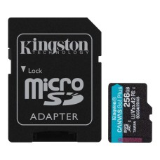 Kingston 256GB microSDXC Canvas Go Plus Gen4 Class 10 UHS-I U3 + adaper SDCG4/256GB Kingston 256GB microSDXC Canvas Go Plus Gen4 Class 10 UHS-I U3 + adaper SDCG4/256GB