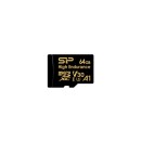 SILICON POWER Memóriakártya MicroSDXC 64GGB CL10 UHS-I U3 V30 A1, Golden Series High Endurance SP064GBSTXDV3V1HSP