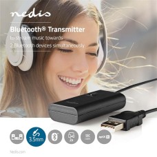 Nedis BTTR100BK bluetooth adó, Audio/video/adatcsatlakozók bemenete: 1x AUX / 1x USB | AptX / SBC, memória 2 eszközre BTTR100BK Nedis BTTR100BK bluetooth adó, Audio/video/adatcsatlakozók bemenete: 1x AUX / 1x USB | AptX / SBC, memória 2 eszközre BTTR100BK