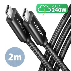 USB 2.0 C-C k&aacute;bel 2m Axagon PD 240W 5A BUCM2-CM20AB BUCM2-CM20AB