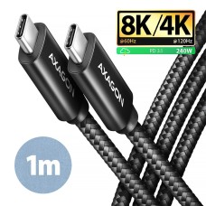 USB 4 C-C kábel 1m Axagon PD 240W BUCM4X-CM10AB BUCM4X-CM10AB USB 4 C-C kábel 1m Axagon PD 240W BUCM4X-CM10AB BUCM4X-CM10AB