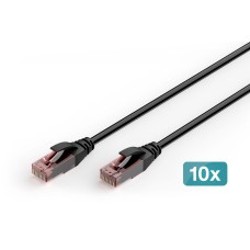 Digitus CAT6 U-UTP Patch Cable 1m Black (10 Pack) DK-1617-010-OD-10 Digitus CAT6 U-UTP Patch Cable 1m Black (10 Pack) DK-1617-010-OD-10