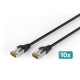 Digitus CAT6A S-FTP Patch Cable 1m Black (10 Pack) DK-1644-A-010-OD-10 Digitus CAT6A S-FTP Patch Cable 1m Black (10 Pack) DK-1644-A-010-OD-10