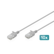 Digitus CAT6 U-UTP Patch Cable 2m Grey (10 Pack) DK-1618-020S-10 Digitus CAT6 U-UTP Patch Cable 2m Grey (10 Pack) DK-1618-020S-10