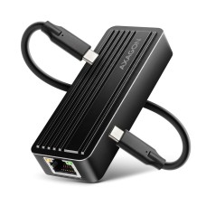 AXAGON ADE-10GR Type-C USB3.2 Gen 2 - 10 Gigabit Ethernet 10/100/1000/2500/5000/10000 Adapter Aluminum/Black ADE-10GR AXAGON ADE-10GR Type-C USB3.2 Gen 2 - 10 Gigabit Ethernet 10/100/1000/2500/5000/10000 Adapter Aluminum/Black ADE-10GR