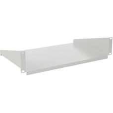 19" 2U fix polc; 440x300mm; 400-1000mm m&eacute;ly szekr&eacute;nyekhez; sz&uuml;rke RAPD2-G