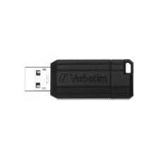 Pendrive, 128GB, USB 2.0, 10/4MB/sec, VERBATIM "PinStripe", fekete