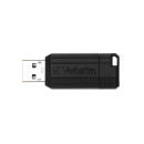 Pendrive, 8GB, USB 2.0, 10/4MB/sec, VERBATIM "PinStripe", fekete
