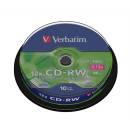 CD-RW lemez, újraírható, SERL, 700MB, 8-10x, hengeren VERBATIM