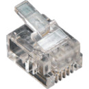 6P6C dugasz moduláris 6P6C, RJ-11, krimpelhető moduláris dugó, réz érintkezők, színtelen, átlátszó. 6P6C dugasz moduláris 6P6C, RJ-11, krimpelhető moduláris dugó, réz érintkezők, színtelen, átlátszó.