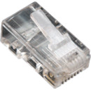 8P8C dugasz moduláris 8P8C, Cat3, RJ-45, krimpelhető moduláris dugó, réz érintkezők, színtelen, átlátszó, 16MHz. 8P8C dugasz moduláris 8P8C, Cat3, RJ-45, krimpelhető moduláris dugó, réz érintkezők, színtelen, átlátszó, 16MHz.