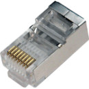 8P8C fémárnyékolt dugasz CAT.5 8P8C, Cat5, RJ-45, krimpelhető moduláris dugó, árnyékolt, flexibilis UTP kábelhez. 8P8C fémárnyékolt dugasz CAT.5 8P8C, Cat5, RJ-45, krimpelhető moduláris dugó, árnyékolt, flexibilis UTP kábelhez.