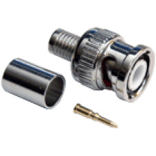 BNC csatlakoz&oacute; krimpelheto 75 ohm RG-6 Krimpelhető csatlakoz&oacute; dug&oacute; RG-6 koax k&aacute;belekhez, 3 r&eacute;szes, 75ohm.