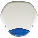 EDS AS290 WB Kültéri, hang-és fényjelző, kék, LED-es villogó, fehér ház.