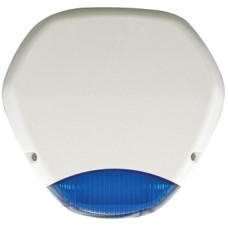 EDS AS290 WB K&uuml;lt&eacute;ri, hang-&eacute;s f&eacute;nyjelző, k&eacute;k, LED-es villog&oacute;, feh&eacute;r h&aacute;z.