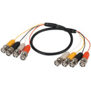 EUROVIDEO EVA-WC414 BNC dugós patch kábel 4 videojel átkötésére, öntött csatlakozók színjelöléssel. EUROVIDEO EVA-WC414 BNC dugós patch kábel 4 videojel átkötésére, öntött csatlakozók színjelöléssel.