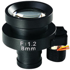 FEIHUA FH-0812BD 8mm, 34,12°, F/1.2, 1/3 col, DC vezérelt írisz, M12x0.5.