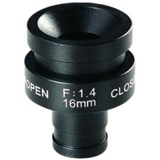 FEIHUA FH-1614BD 16mm, 22,12°, F/1.4, 1/3 col, DC vezérelt írisz, M12x0.5.