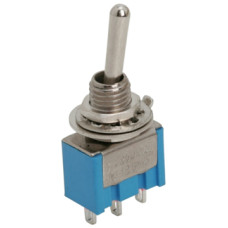 Kapcsoló karos fém Karos, befúrható, 1 áramkörös, 2 állású, 250VAC/3A, 7 mm-es, forrasztható, fém. Kapcsoló karos fém Karos, befúrható, 1 áramkörös, 2 állású, 250VAC/3A, 7 mm-es, forrasztható, fém.