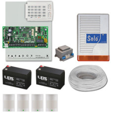 Komplett Rendszer Paradox SP4000 Light PRO PET 4 db infra, k&ouml;zpont, K10H LED kezelő, doboz, k&uuml;lt&eacute;ri szir&eacute;na, 2 db akku, t&aacute;p, 100m k&aacute;bel.